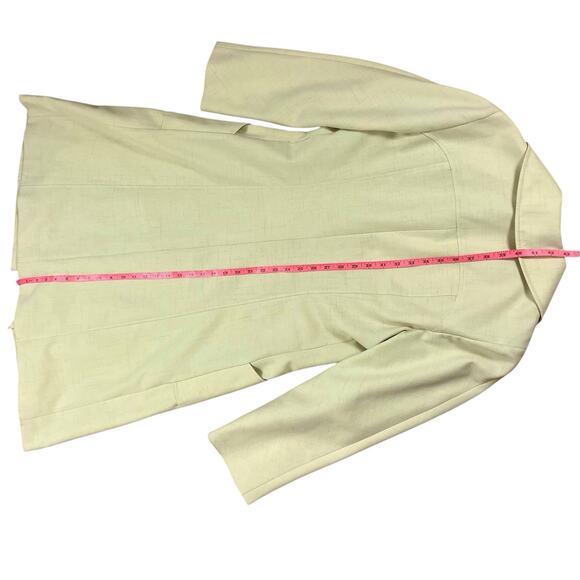 Vintage 1970s Primrose Yellow Trench Coat Button Up Size S No Belt Lorendale - Picture 7 of 16